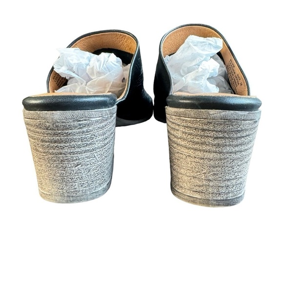 EUC Miz Mooz Silvie mules, leather, block heel, black, size 38 - Picture 7 of 11